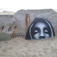 Graffiti on World War Two Bunkers at Labenne Ocean